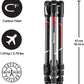 Manfrotto Befree Advanced Twist Camera Tripod Kit, Travel Tripod Kit with Fluid Head and Twist Closure, Portable and Compact, Carbon Camera Tripod for DSLR, Reflex, Mirrorless, Camera Accessories