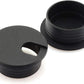 HJ Garden 2pcs 1-1/2 inch Desk Wire Cord Cable Grommets Hole Cover Office PC Desk Cable Cord Organizer Plastic Cover Black