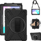 Samsung Galaxy Tab Active PRO 10.1 inch/Galaxy Tab Active4 PRO Case, Heavy Duty Rugged Shockproof Drop Protection Case with 360 Stand, Hand Strap & Shoulder Strap for SM-T540/T547/T630/T638 (Black)