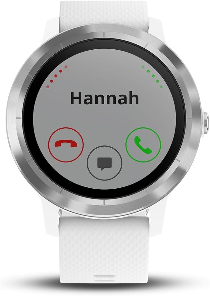 Garmin 010-01769-21 Vivoactive 3, GPS Smartwatch with Contactless Payments and Built-in Sports Apps, White/Silver