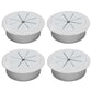Desk Grommet 2" (50 mm), Desk Hole Cover for Cables Grey, Cable Grommet ABS Plastic, Desk Hole Grommet for Office and Home Table Cable, Detachable & Flexible Cable Cord Organizer-4 Pcs