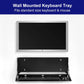 2 Pcs 24 Inch Keyboard Wall Mount Foldable Fits Standard Computer Keyboard Mouse Stand Tray Organizer for Small Offices Apartments, Easy Installation with 4 Screws (Black)