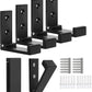OHIYO Folding Coat Hooks 6pcs Foldable Hook Wall Mounted for Hanging Coat, Jacket, Towel Heavy Duty Wall Hooks Aluminum Alloy Fold up Hooks Headphones Holder Bearing Load 33lb (Black)