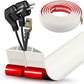 Floor Cord Cover Cable Cavity Self Adhesive Cord Hider Floor Floor Cable Management Power Cord Protector Floor Electric Cord Covers for Offices, Gym, Exhibitions (Beige, 2.36" x 10')