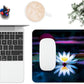 Mouse Pad, Cute Lake White Lotus Flowers Mouse Pads for Desk, 9.5" x 7.9" Non-Slip Rubber Base Computer Mousepad with Women, Portable Square Design for Wireless Mouse and Pad Laptop Office & Travel