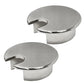 Desk Grommet 1-3/8" (35 mm), Desk Cord Hole Cover, Cable Grommet Metal Zinc Alloy Materilal, Desk Hole Grommet for Office and Home Table Cable, Detachable Cable Cord Organizer (Brushed Silver 2 Pcs)