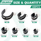 68PCS Cable Clamps Assortment Kit,7 Sizes Stainless Steel Rubber Coated Cushioned Insulated Cable Clamps-Metal Wire Clamps,Pipe Clamps for Tube,Lines