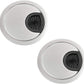 Desk Grommet for Wire Organizer,PC Computer Desk Plastic Grommet Cord, Tidy Cable Hole Cover Organizers,2 Pack (53mm, Silver)