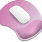 ITNRSIIET Ergonomic Mouse Pad, Cushioned Gel Wrist Rest, Non-Slip Base, Smooth Surface, Compatible with All Mice for Office & Gaming, Desk Accessory, 9.5 x 8.2 inch, Soft Pink Gradient