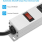 JUNNUJ Metal 16 Outlet Power Strip, Mountable Heavy Duty Power Strip, 1200J Surge Protector Wall Mount Screws Outlet with Switch, Gaming Desk Strips Wide Spaced 15A 125V 1875W, 6 FT 14AWG Power Cord