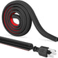 Self-Adhesive Cable Hider,Flexible Wire Cover Cable Raceway for Wires, Wall Mount TV, Home Audio, Network,Power and Phone Line Managemen (Black, 236inch)