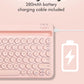 Macally Bluetooth Keyboard for Tablet | Wireless Keyboard for iPad mini/Air/Mini, iPhone (Multi-Device, Built-in Stand, Rechargeable) Easy to Use and Cute Portable