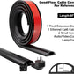 6FT Side-Open Extension Cord Covers for Wires on Floor,Silicone Power Cable Protector Cord Hider Management Strip,Hide Electric Wire on Carpet,Chord Runner Protective Safety Wiremold,Black