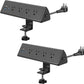 Jgstkcity Desk Clamp Power Strip,20W Fast Charging Station,Surge Protector Nightstand Edge Mount,1875W Extension Cord with Multiple Outlets,2 USB-C,2 USB-A,for Home Office (Black, 2PCS-6 FT)