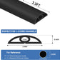 Floor Cord Cover Self Adhesive Cord Hider Floor Extension Cord Covers for Floor Power Cord Protector Cable Management Prevent Cable Trips Cable Cavity 0.32" W x 0.32" H (Black, 3.3Ft)