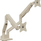 Pixio PS1D Wave Beige Dual Monitor Arm Stand Desk Mount - Fits up to 32 inches Monitors and up to 19.8lbs. VESA Compatibility and Integrated Cable Management
