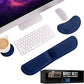 GORILLA GRIP Silky Gel Memory Foam Keyboard Wrist Rest for Computer and Mouse Pad, Ergonomic Design Typing Support, Desk Office Supplies, Hand & Arm Mousepad Cushion and Coaster 3 Piece Set Navy Blue