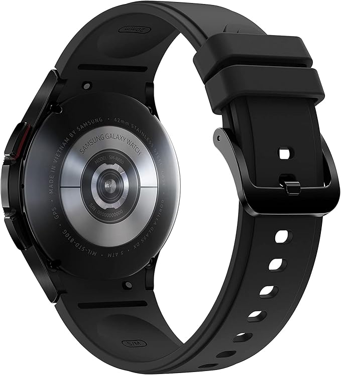 SAMSUNG Galaxy Watch 4 Classic 42mm Smartwatch with ECG Monitor Tracker for Health, Fitness, Running, Sleep Cycles, GPS Fall Detection, Bluetooth, US Version, Black