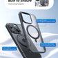 MAGIC JOHN 360° Rotatable Magnetic Invisible Stand for iPhone 16 Pro Max Case [Camera Control Button] [Compatible with MagSafe] 16FT Shockproof for iPhone 16 Pro Max Case with Kickstand, Black