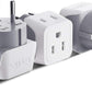 Ceptics Israel Plug Adapter - 2 in 1 Type H Adapter, US to Jersusalem Plug Adapter - Israel, Palestine Travel Adapter Plug, - Dual USA Inputs, CE, RoHS - 3 Pack
