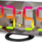 SZELAM LED RGB Digital Alarm Clock,with 11 Color Modes Display,Mirror Surface,Dual USB Charger Ports,Modern Desk Clocks for Bedroom Home Office Decor- Black