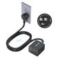 TROND 360° Rotating Flat Plug Extension Cord 6ft, Low Profile Small Power Strip, 3 Side Grounded Outlet, 13A, SPT 16/3 Gauge Cable for Indoor Home Office Kitchen Cruise Travel Essentials, Black