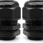 2 Pcs 1" NPT Nylon Cable Glands, Black Strain Relief Cable Cord Connector IP68 Waterproof Junction Box Wire Protectors Adjustable for 18-25mm Cable Diameter