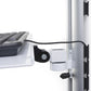 Displays2go Adjustable Monitor Display for Wall Mounting, Adjustable Height, Aluminum Build – Silver, White (VMSSWWM27)