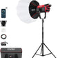 GVM LED Video Light Studio with Softbox, 200w Photography Lighting Kit with Bluetooth Mesh Network/DMX Control,45400lux/1m Continuous Lighting Kit for Film Recording,12 Lighting Effects
