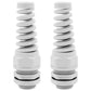 Strain Relief Cord Connector,LISTENJIALE 2Pcs NPT 3/4" Waterproof Cable Gland Flex Spiral Strain Relief Adjustable 12.5-18mm Cable Connector Nylon Joint with Gaskets(Grey)