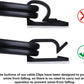 XHF 5/8” Adhesive Cable Wire Clips Black 60pcs, Cable Staples Outdoor Cable Management Wire Organizer Cord Holder for Under Desk, Car, Wall, TV PC Ethernet Cable