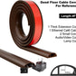 4FT Side-Open Extension Cord Covers for Wires on Floor,Silicone Power Cable Protector Cord Hider Management Strip,Hide Electric Wire on Carpet,Chord Runner Protective Safety Wiremold,Brown