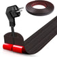 Floor Cord Cover Self Adhesive Cord Hider,20FT Cable Management, Extension Strip Protector for Wires, Prevent Cable Trips for Offices, Gyms, Exhibitions Cavity:0.39"(W) x 0.27"(H) Black Wood
