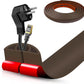 Floor Cord Cover Cable Cavity Self Adhesive Cord Hider Floor 10FT Floor Cable Management Power Cord Protector Floor Electric Cord Covers for Offices, Gym, Exhibitions (CoffeeBrown, 1.57" x 10')