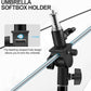 WELLMAKING U-Shape Camera Flash 180°Swivel Mount Bracket with Standard 1/4 to 3/8 inch Metal Male Screw Spigot Stud Compatible for Umbrella Softbox Reflector Holder Stand for Video Light Studio Light