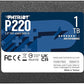 Patriot Memory P220 1TB Internal SSD - SATA 3 2.5" - Solid State Drive - P220S1TB25