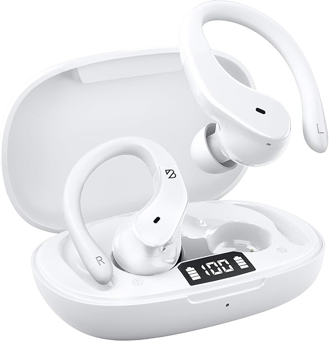 Back Bay Audio - Runner Wireless Earbuds for Running, Workout Wrap Around Earbuds Bluetooth Headphones for Sports, Around The Ear Wireless Bluetooth Running Headphones, Hook Over Earphones Earhooks