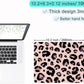 ITNRSIIET Mouse Pad with Stitched Edge Premium Textured Smooth Precise Operation Waterproof Washable Non-Slip Rubber Base Desktop Protection Mat, 10.2×8.3×0.12 inches, Leopard Black Purple