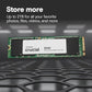 Crucial E100 2TB M.2 NVMe PCIe Gen4 Internal SSD, Up to 5,000MB/s, Laptop & Desktop Compatible - CT2000E100SSD8
