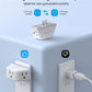 TROND 2 Prong to 3 Prong Outlet Adapter, 3-Way Angled Plug Extender with 3 AC Sockets, Wall Splitter for Non-Grounded Outlets in Old House, Cruise Essentials, White