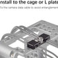 Camera Cage Cable Clamp, CNC Integrated Mounting Clamp, 1/4" Universal Portable Cage Fitting Wire Clip for Camera Data Cable Management