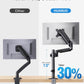 HUANUO Dual Monitor Mount up to 32 inches Screens, Taller Monitor Stand Hold 19.8lbs, Dual Monitor Arm Desk Mount Easy Adjustable with Tilt, Swivel, Rotation, VESA 75/100mm