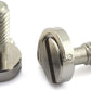 HJ Garden 2pcs 1/4-20 Thread D-Ring Stainless Steel Camera Fixing Screws for Camera Tripod Monopod QR Plate,D Shaft Quick Release Plate Mounting Screw 17mm Length