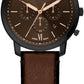 Fossil Men's Neutra Quartz Stainless Steel and Leather Chronograph Watch