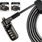 I3C Laptop Cable Lock 4 Digital Combination Lock Security Computer Cable Lock Anti Theft Combination Lock Compatible for Tablet Laptop (2 Packs)