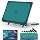Batianda Compatible with New MacBook Pro 16 inch Case 2024 M4 Chip 2023 2021 Release with M3 M2 Pro Max, Heavy Duty Protective Plastic Hard Shell with Fold Kickstand & Keyboard Cover, Dark Cyan