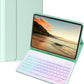 Keyboard Case for Galaxy Tab A9+/A9 Plus 11 Inch 2023, Slim Lightweight 7 Color Rainbow Backlight Detachable Magnetic Bluetooth Keyboard Cover with S Pen Holder,Mint Green