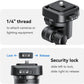 ULANZI TH02 Uka Inverted Ball Head Quick Release Metal Ball Head Camera Mount Uka 360° Rotating with Quick Release Plate, 2.5kg/5.5lb Load for Tripod, Monopod, DSLR, Camera