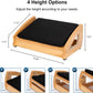 StrongTek Wood Ergonomic Footrest - 4-Angle Adjustable Foot Stool for Desk, Office Footrest, Anti-Slip Foot Stand for Under Desk, Enhances Posture, Promotes Blood Circulation, Easy Assembly (Espresso)