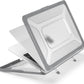 Batianda Case for New MacBook Air 13 inch 2025 M4 Chip 2024 2022 Release A3240 A3113 A2681 Model,Honeycomb Heavy Duty Protective Hard Shell with TPU Bumper Fold Kickstand & Keyboard Cover, Grey